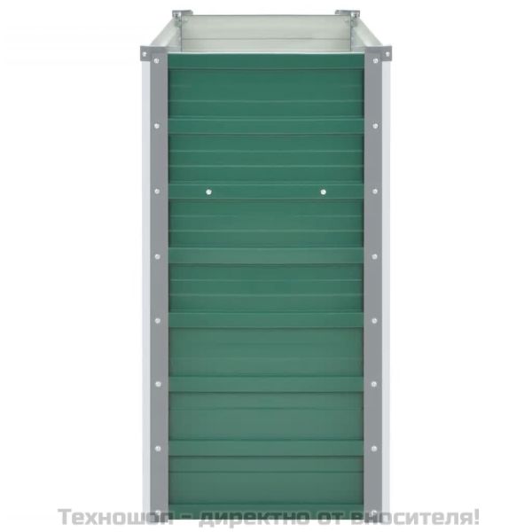 Градинска висока леха поцинкована стомана 160x40x77 см зелена