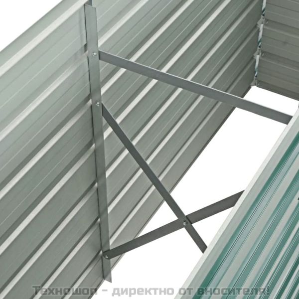 Градинска висока леха поцинкована стомана 160x40x77 см зелена