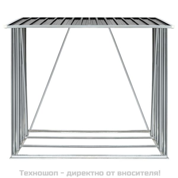 Навес за дърва, поцинкована стомана, 163x83x154 см, антрацит