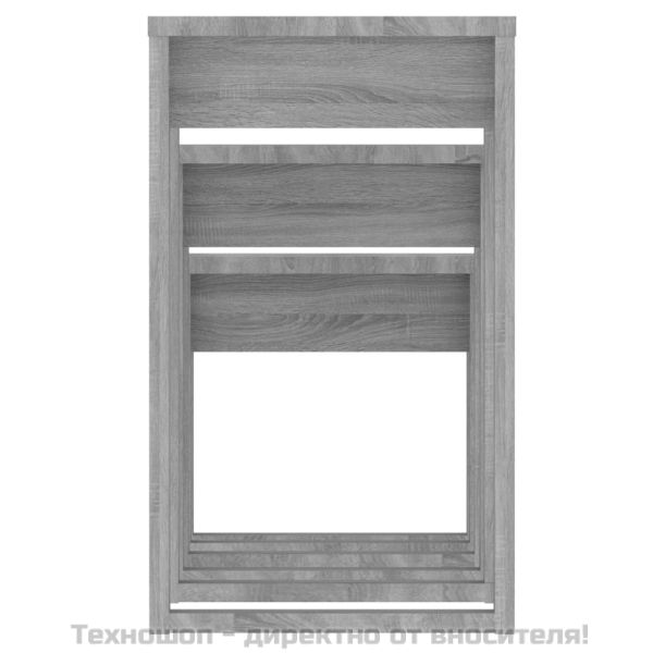 Стифиращи маси, 3 бр, сив сонома, инженерно дърво