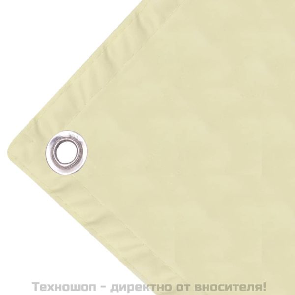 Балконски екран от оксфорд плат, 75x600 см, кремав