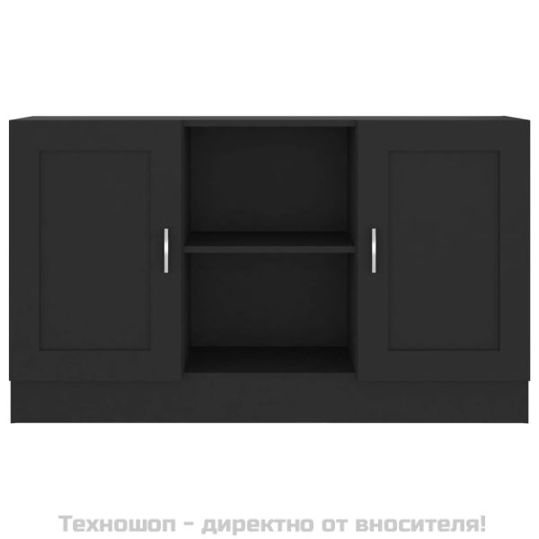 Бюфет, черен, 120x30,5x70 см, ПДЧ