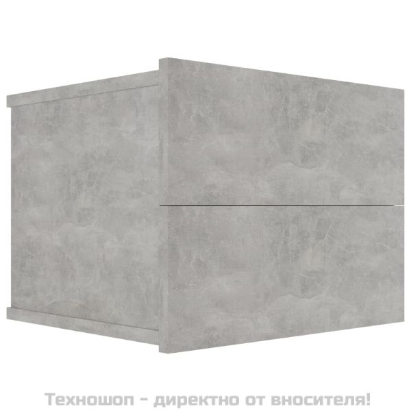 Нощни шкафчета, 2 бр, бетонно сив, 40x30x30 см, инженерно дърво