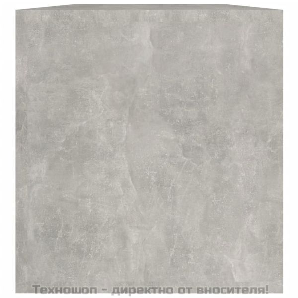 Шкаф за винилови плочи бетонно сив 71x34x36 см инженерно дърво