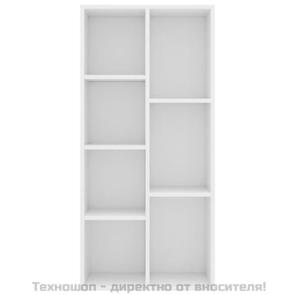 Шкаф библиотека, бял, 50x25x106 см, инженерно дърво