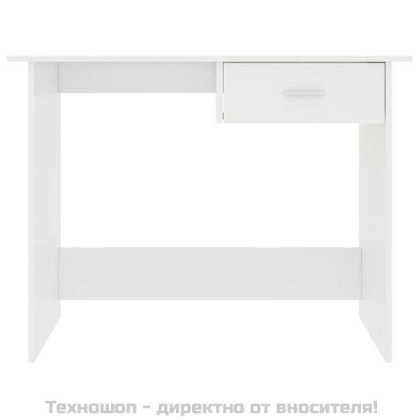 Бюро, бяло, 100x50x76 см, инженерно дърво