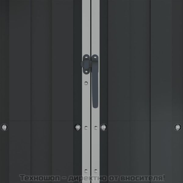 Градинска барака антрацит 116x45x175 см поцинкована стомана