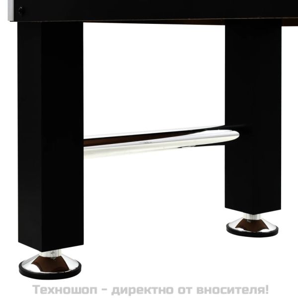Футболна маса, стомана, 60 кг, 140x74,5x87,5 см, черна