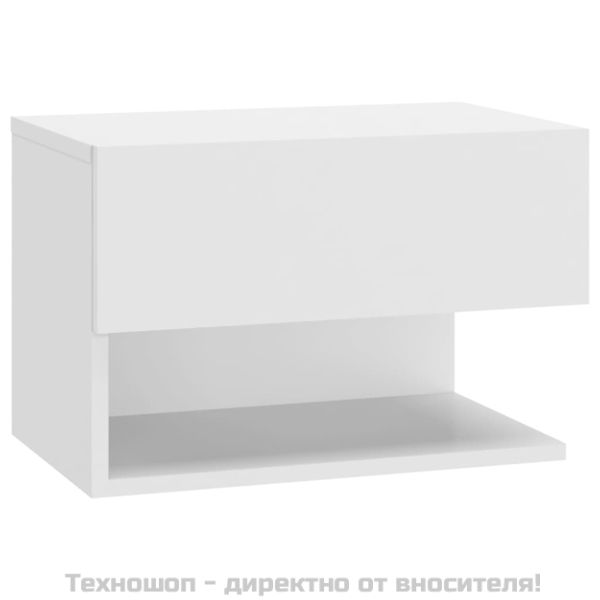 Нощно шкафче за стенен монтаж, бяло