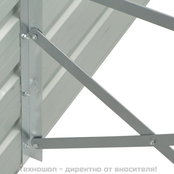 Градинска висока леха поцинкована стомана 480x80x77 см сива