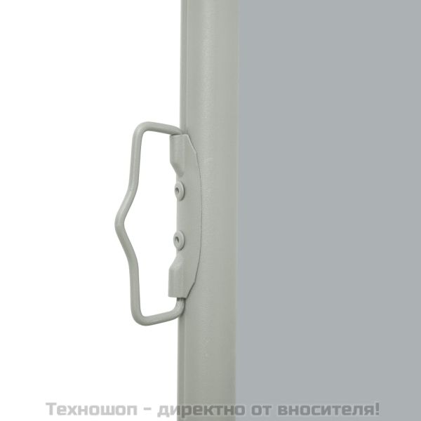 Прибираща се странична тента, 100x500 см, сива