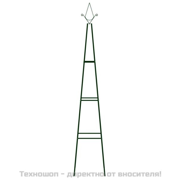 Градински стойки за цветя 2 бр тъмнозелени 35x35x195 см желязо