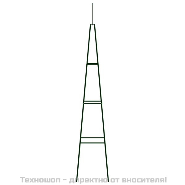 Градински стойки за цветя 2 бр тъмнозелени 35x35x195 см желязо