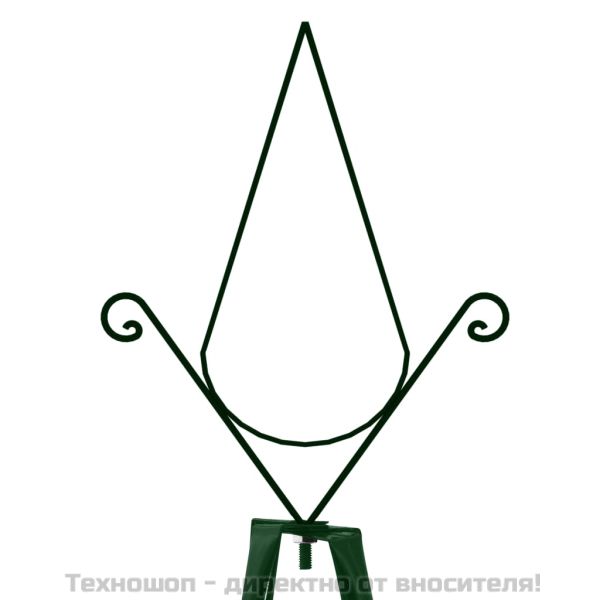 Градински стойки за цветя 2 бр тъмнозелени 35x35x195 см желязо