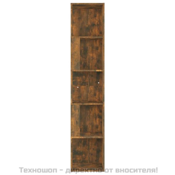 Ъглов шкаф, опушен дъб, 33x33x164,5 см, инженерно дърво