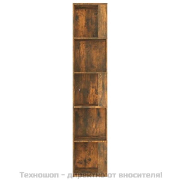 Ъглов шкаф, опушен дъб, 33x33x164,5 см, инженерно дърво