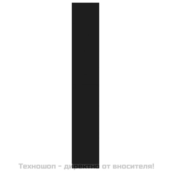 Шкаф за баня, черен, 30x30x183,5 см, инженерно дърво