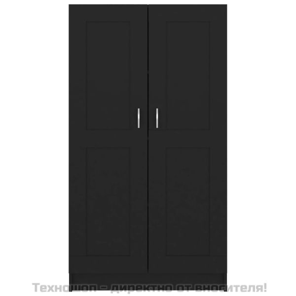 Библиотека, черна, 82,5x30,5x150 см, ПДЧ