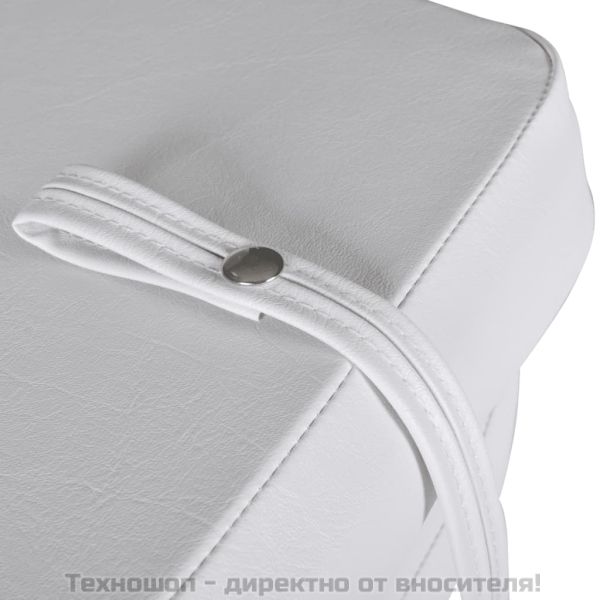 Седалка за лодка със сгъваема облегалка синьо-бяла възглавница