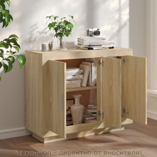 Сайдборд, дъб сонома, 92x35x75 см, инженерно дърво