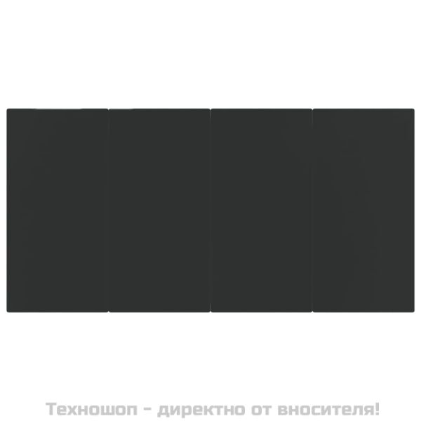 Градински трапезен комплект от 5 части, кафяв, полиратан