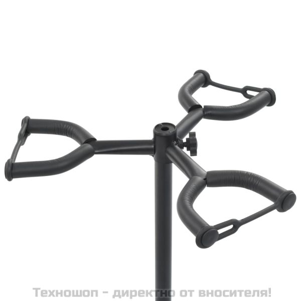 Стойка за китара, черна, стомана