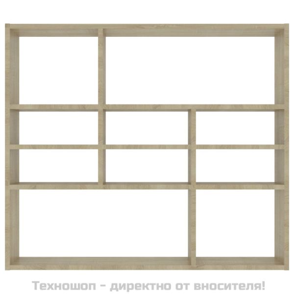 Стенен рафт, дъб сонома, 90x16x78 см, инженерно дърво