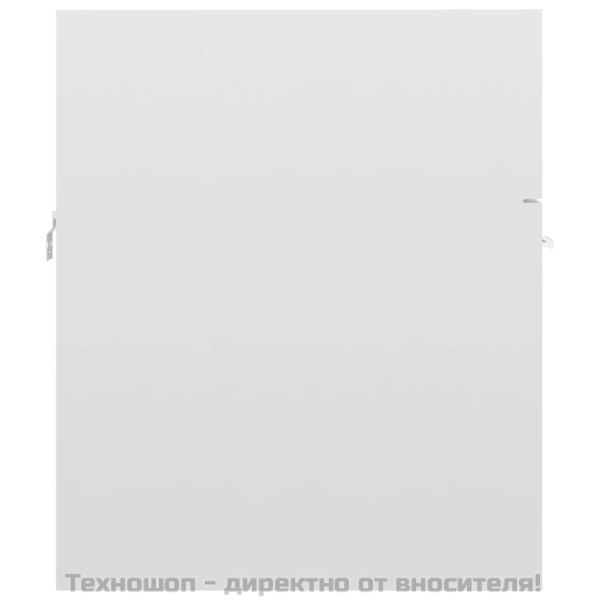 Долен шкаф за мивка, бял гланц, 41x38,5x46 см, инженерно дърво