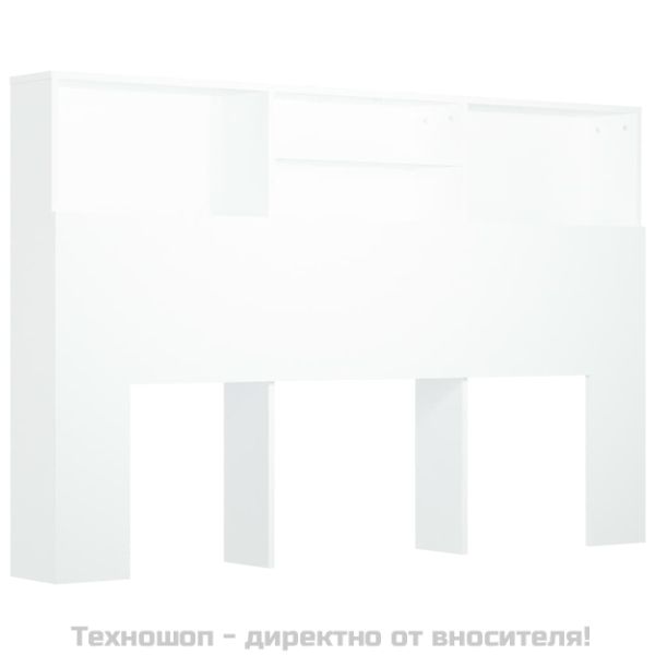 Табла за легло тип шкаф, бяла, 160x19x103,5 см