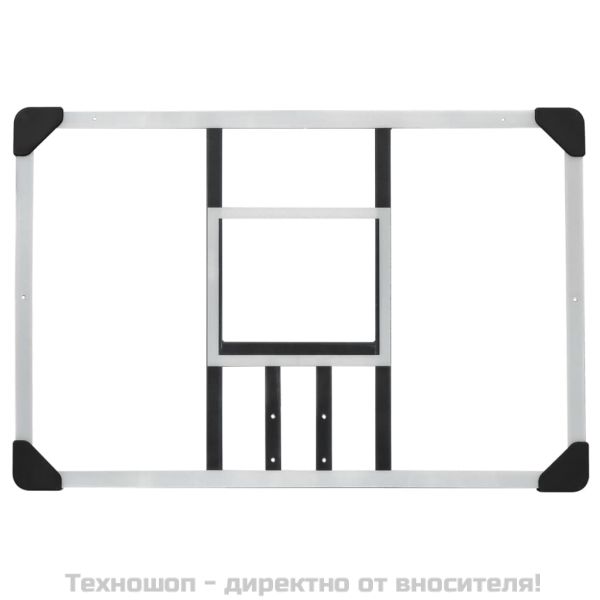 Баскетболно табло, прозрачно, 90x60x2,5 см, поликарбонат