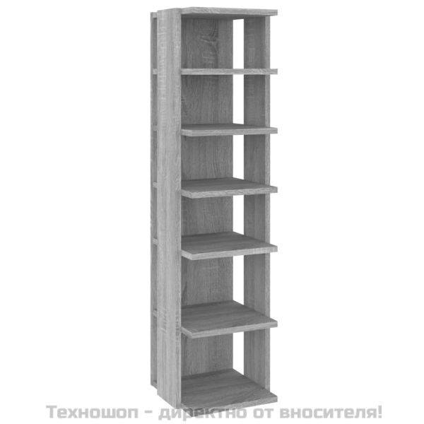 Шкафове за обувки 2 бр сив сонома 27,5x27x102см инженерно дърво