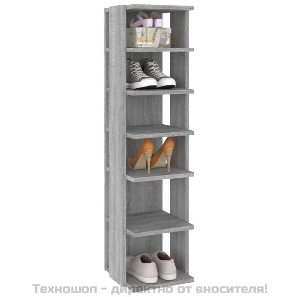 Шкафове за обувки 2 бр сив сонома 27,5x27x102см инженерно дърво