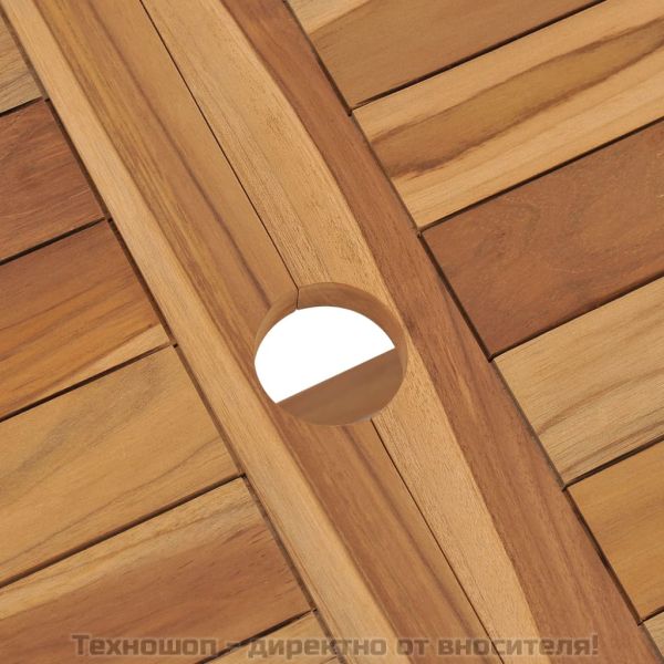 Сгъваема градинска маса, 120x70x75 см, тиково дърво масив