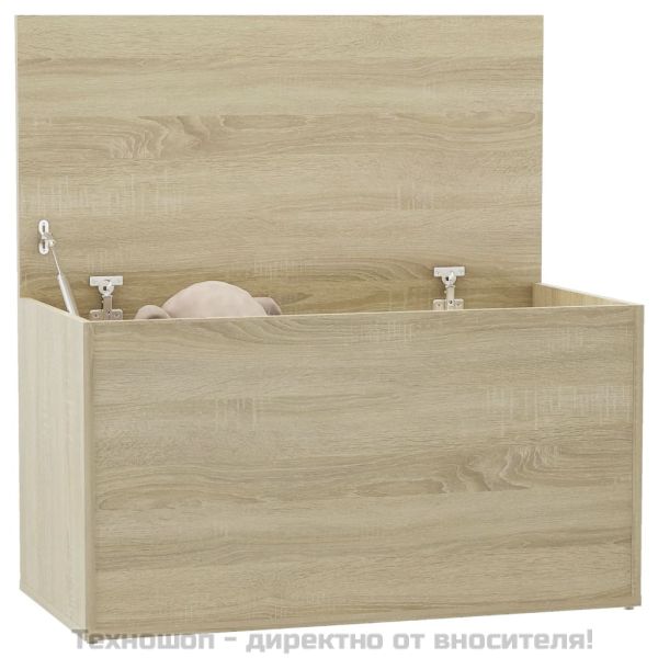 Сандък за съхранение, сонома дъб, 84x42x46 см, инженерно дърво