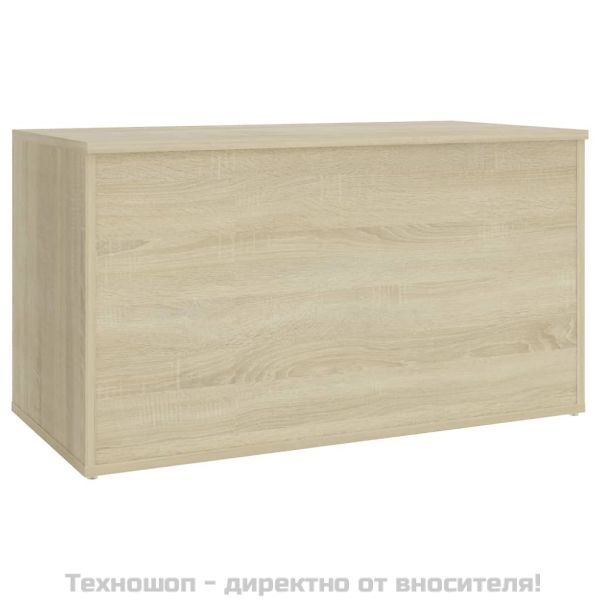 Сандък за съхранение, сонома дъб, 84x42x46 см, инженерно дърво