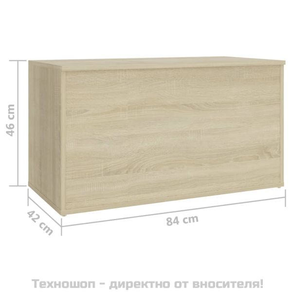Сандък за съхранение, сонома дъб, 84x42x46 см, инженерно дърво