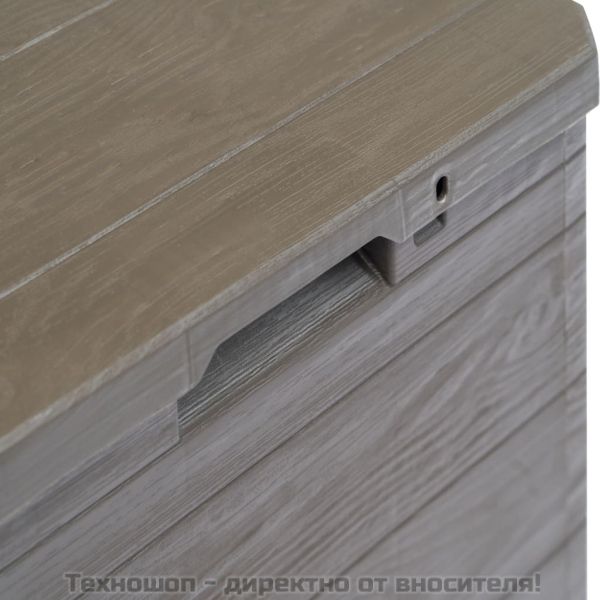 Градинска кутия за съхранение, 90 л, кафява