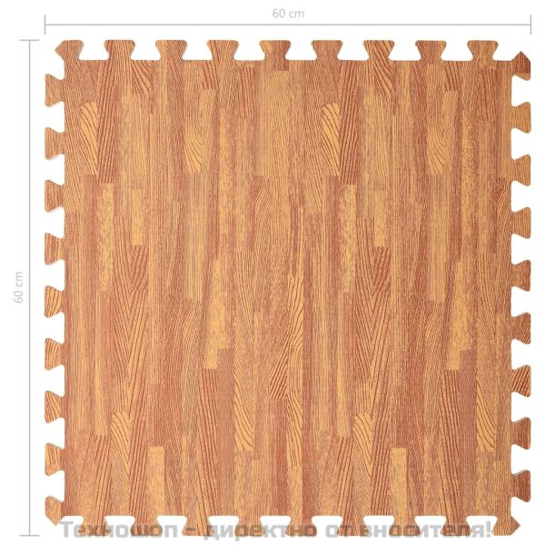 Постелки за под 24 бр дървесни шарки 8,64 м² EVA пяна