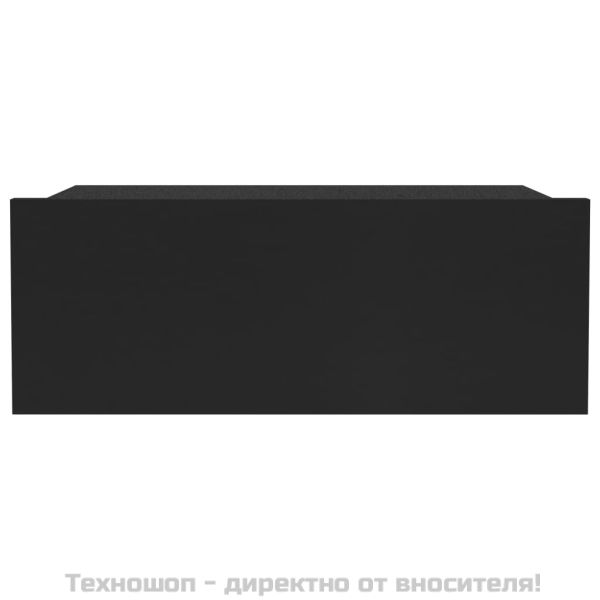 Нощни шкафчета за стена, 2 бр, черни, 40x30x15 см