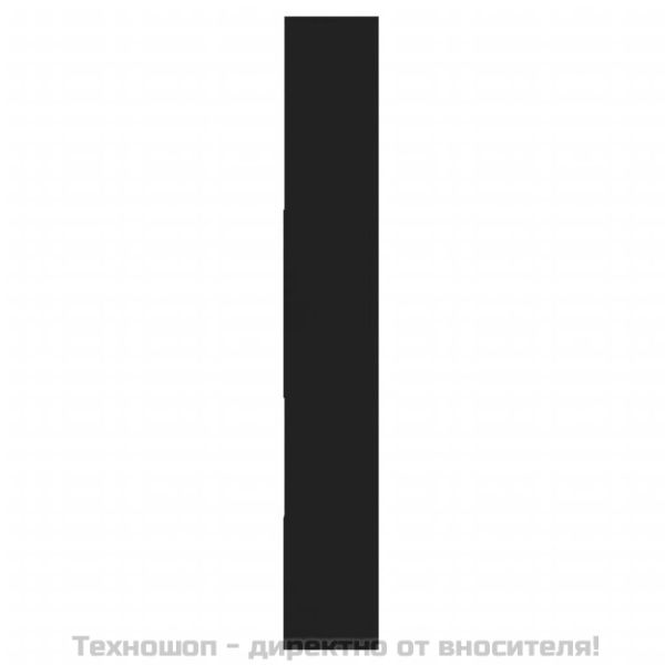 Шкаф библиотека, черен, 67x24x161 см, инженерно дърво