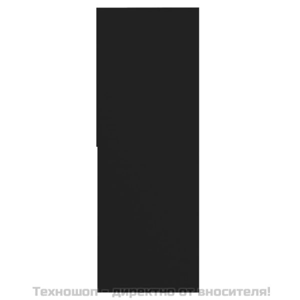 Шкаф библиотека, черен, 67x24x161 см, инженерно дърво