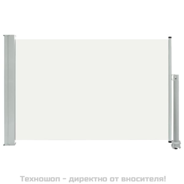 Прибираща се дворна странична тента, 60x300 см, кремава