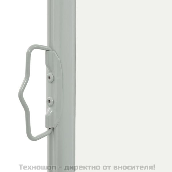 Прибираща се дворна странична тента, 60x300 см, кремава