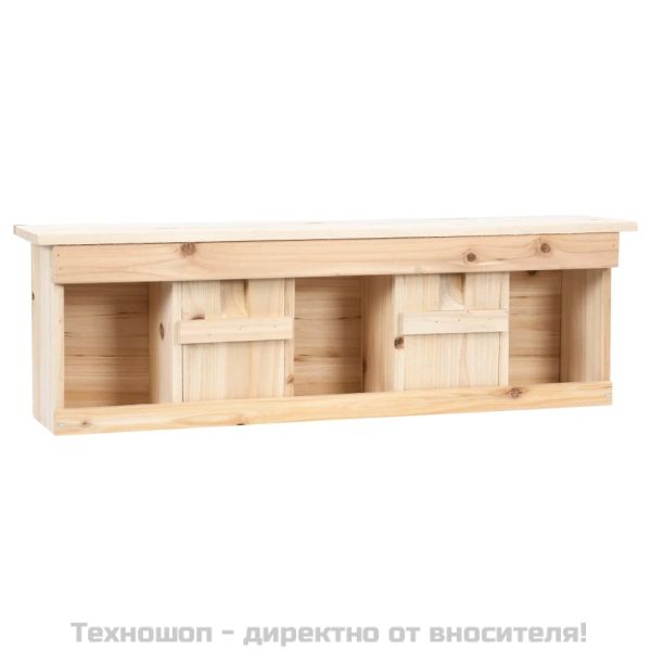 Къща за врабчета с 5 стаи, 68x15x21 см, чамово дърво