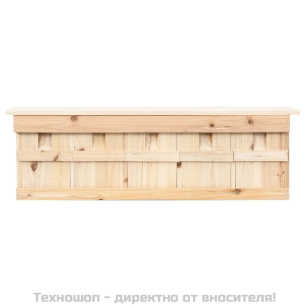 Къща за врабчета с 5 стаи, 68x15x21 см, чамово дърво