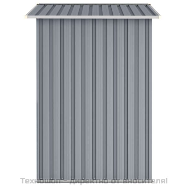 Градинска барака, сива, 205x129x183 см, поцинкована стомана