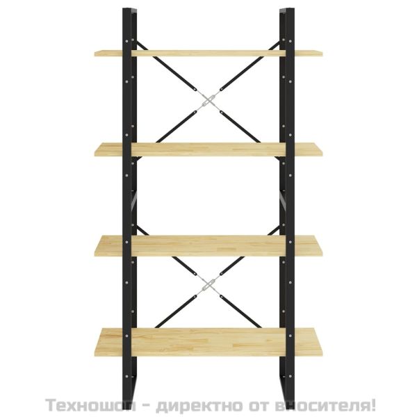 4-етажна библиотека, 80x30x140 см, борово дърво масив