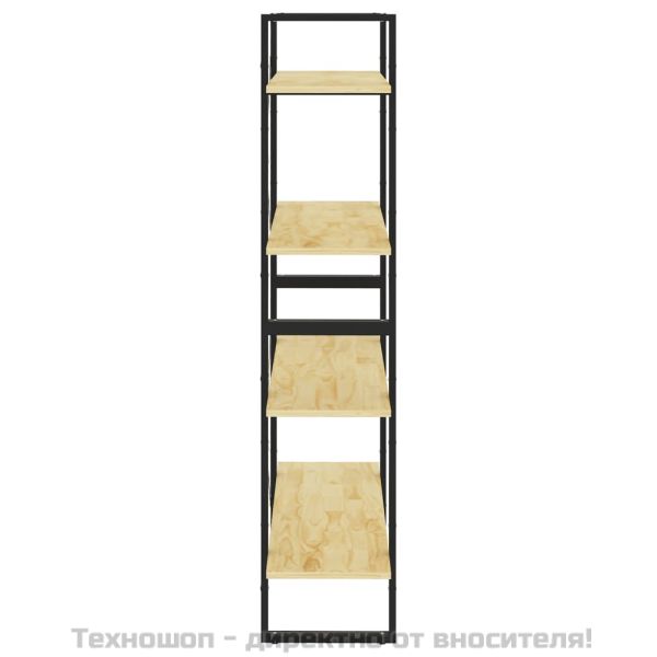 4-етажна библиотека, 80x30x140 см, борово дърво масив