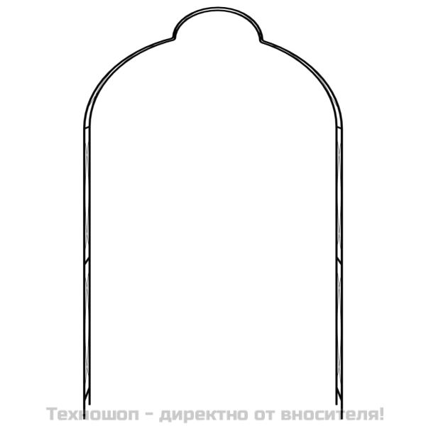 Градинска арка, черна, 150x34x240 см, желязо