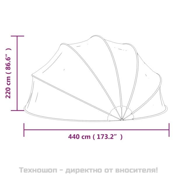 Купол за басейн 440x220 см